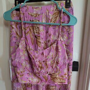 NWT Lulu's 2 piece crop top wide leg pantsuit XL lined